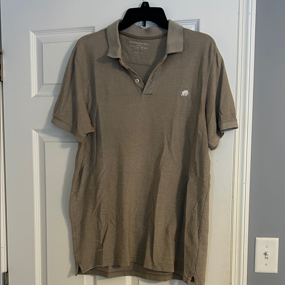 Banana Republic Taupe Polo Shirt